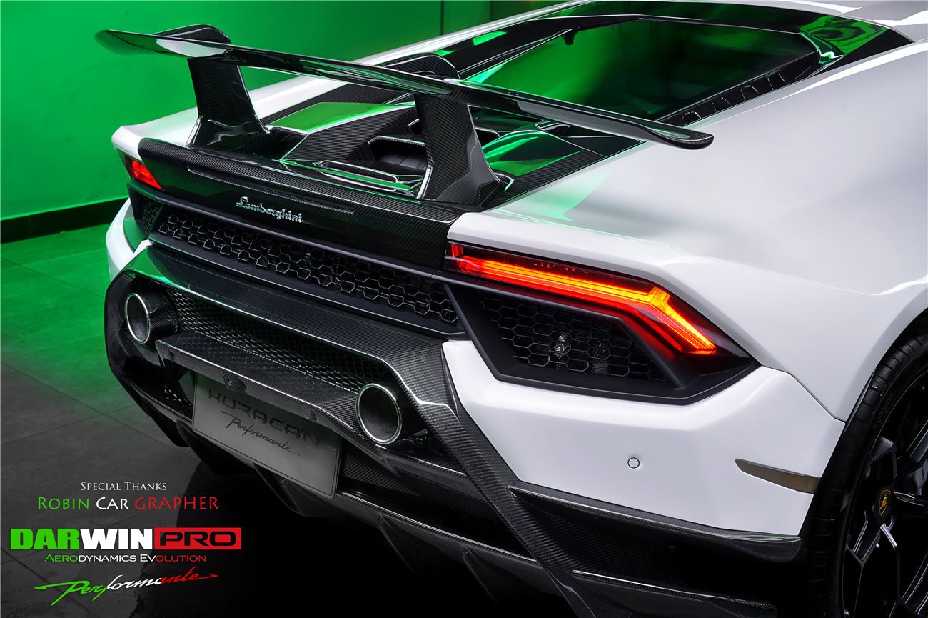 2015 - 2020 Lamborghini Huracan LP610 & LP580 Performante Style Partial Carbon Rear Bumper
