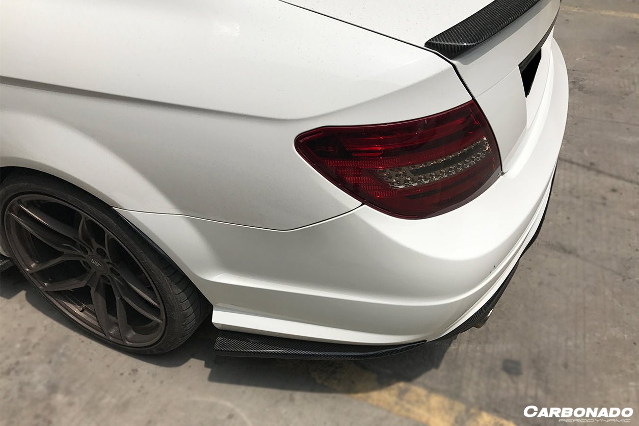 2012 - 2014 Mercedes Benz W204 C63 AMG RZS Style Carbon Fiber Rear Bumper Caps