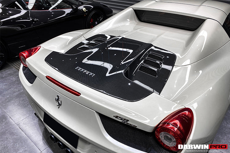 2011 - 2015 Ferrari 458 Spyder Carbon Fiber Engine Hood Replacement