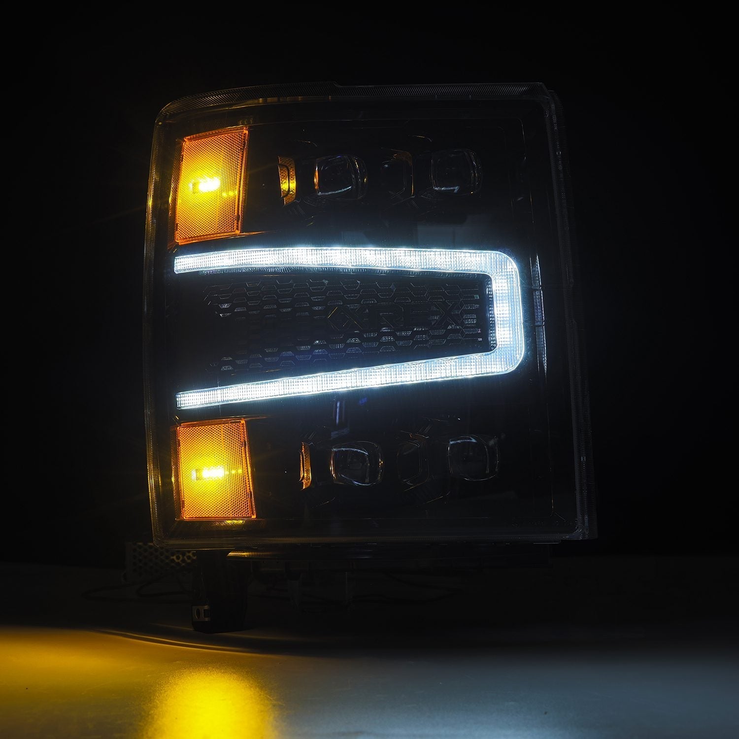 14-15 Chevrolet Silverado NOVA-Series LED Projector Headlights Alpha-Black | AlphaRex