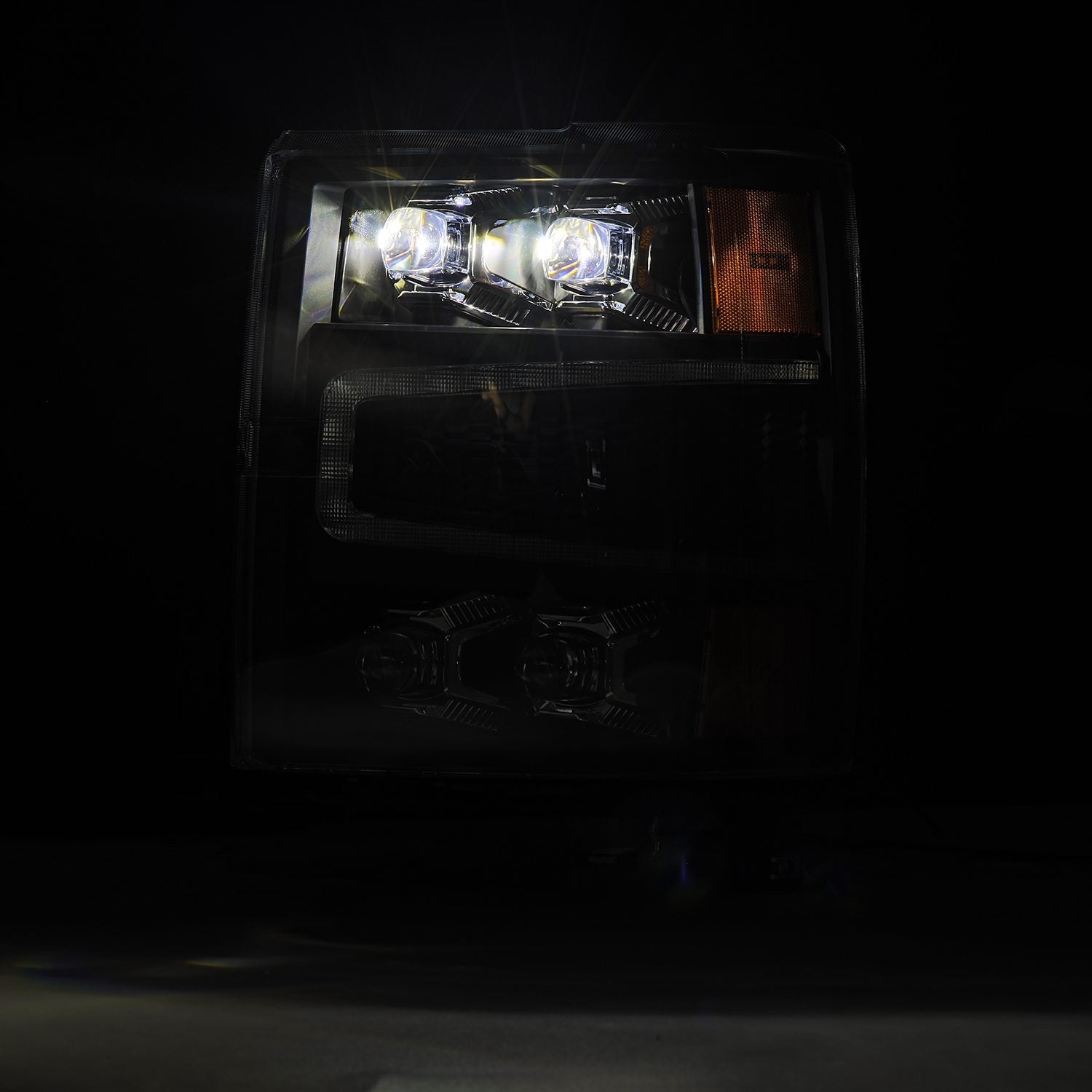 14-15 Chevrolet Silverado NOVA-Series LED Projector Headlights Black | AlphaRex