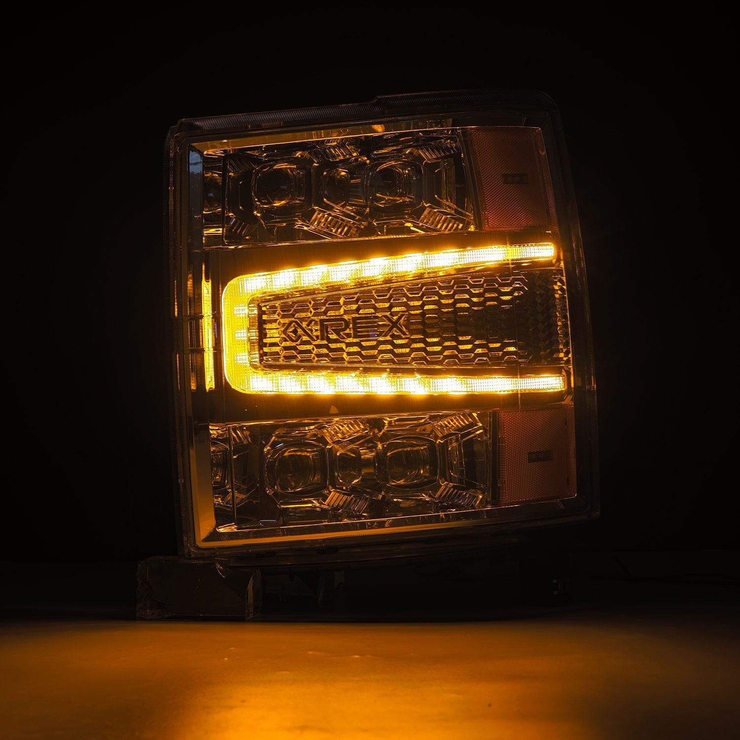 14-15 Chevrolet Silverado NOVA-Series LED Projector Headlights Chrome | AlphaRex