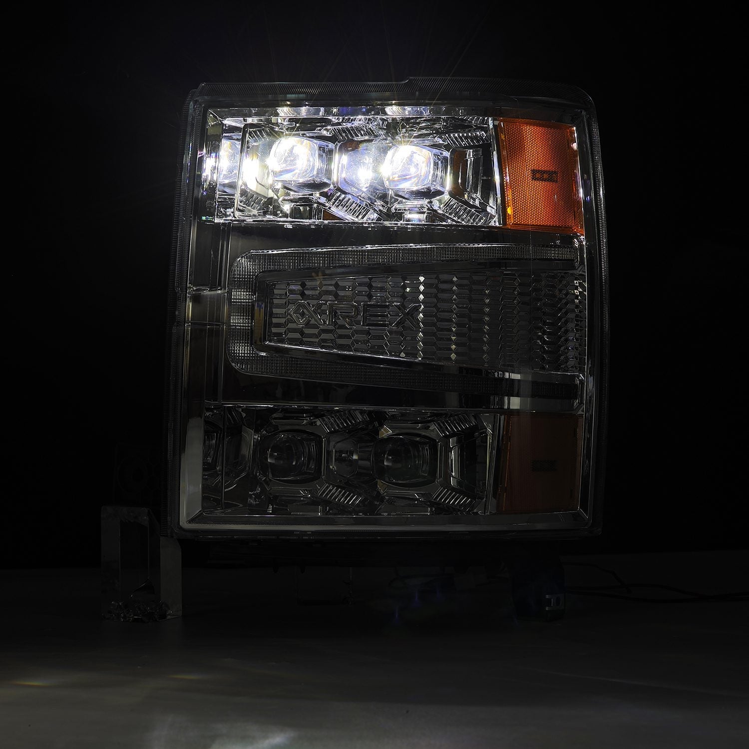 14-15 Chevrolet Silverado NOVA-Series LED Projector Headlights Chrome | AlphaRex