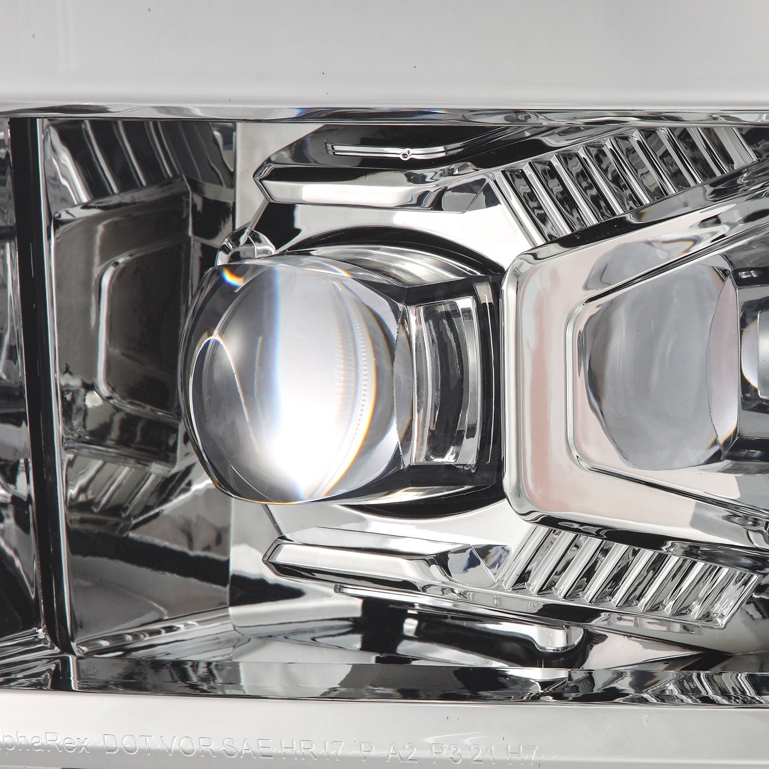 14-15 Chevrolet Silverado NOVA-Series LED Projector Headlights Chrome | AlphaRex