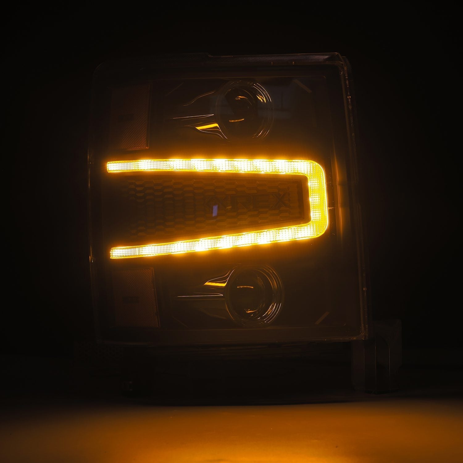 14-15 Chevrolet Silverado PRO-Series Halogen Projector Headlights Black | AlphaRex