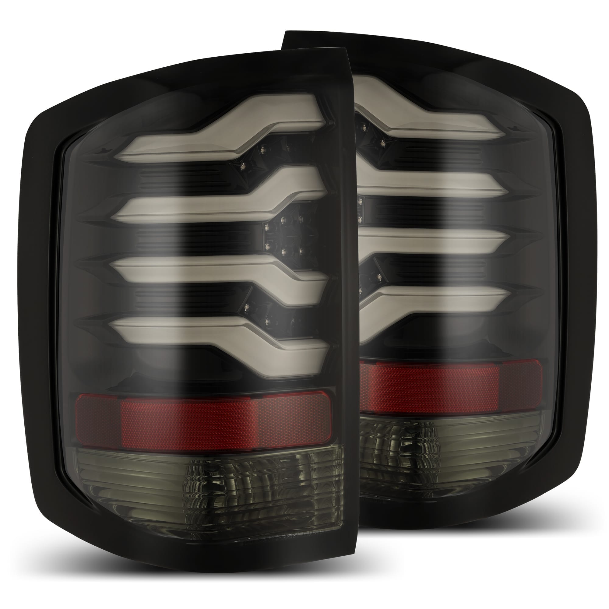 14-18 Chevrolet Silverado 1500 / 15-19 Silverado 2500HD/3500HD / 15-19 GMC Sierra 3500HD Dually PRO-Series LED Tail Lights Jet Black | AlphaRex