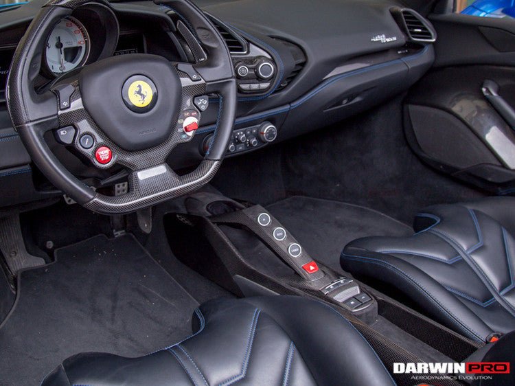 2015 - 2020 Ferrari 488 GTB/Spyder Dry Carbon Fiber Bridge Support & Windows Switches Panel