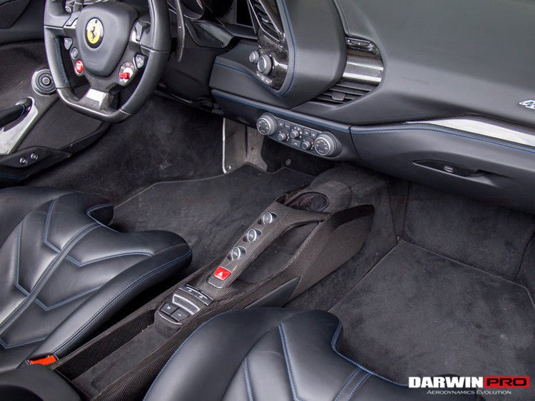 2015 - 2020 Ferrari 488 GTB/Spyder Dry Carbon Fiber Bridge Support & Windows Switches Panel