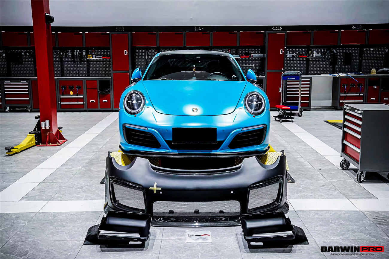 2016 - 2019 Porsche 911 991.2 Carrera &Targa 4 & 4S GT2RS Style Partial Carbon Fiber Front Bumper