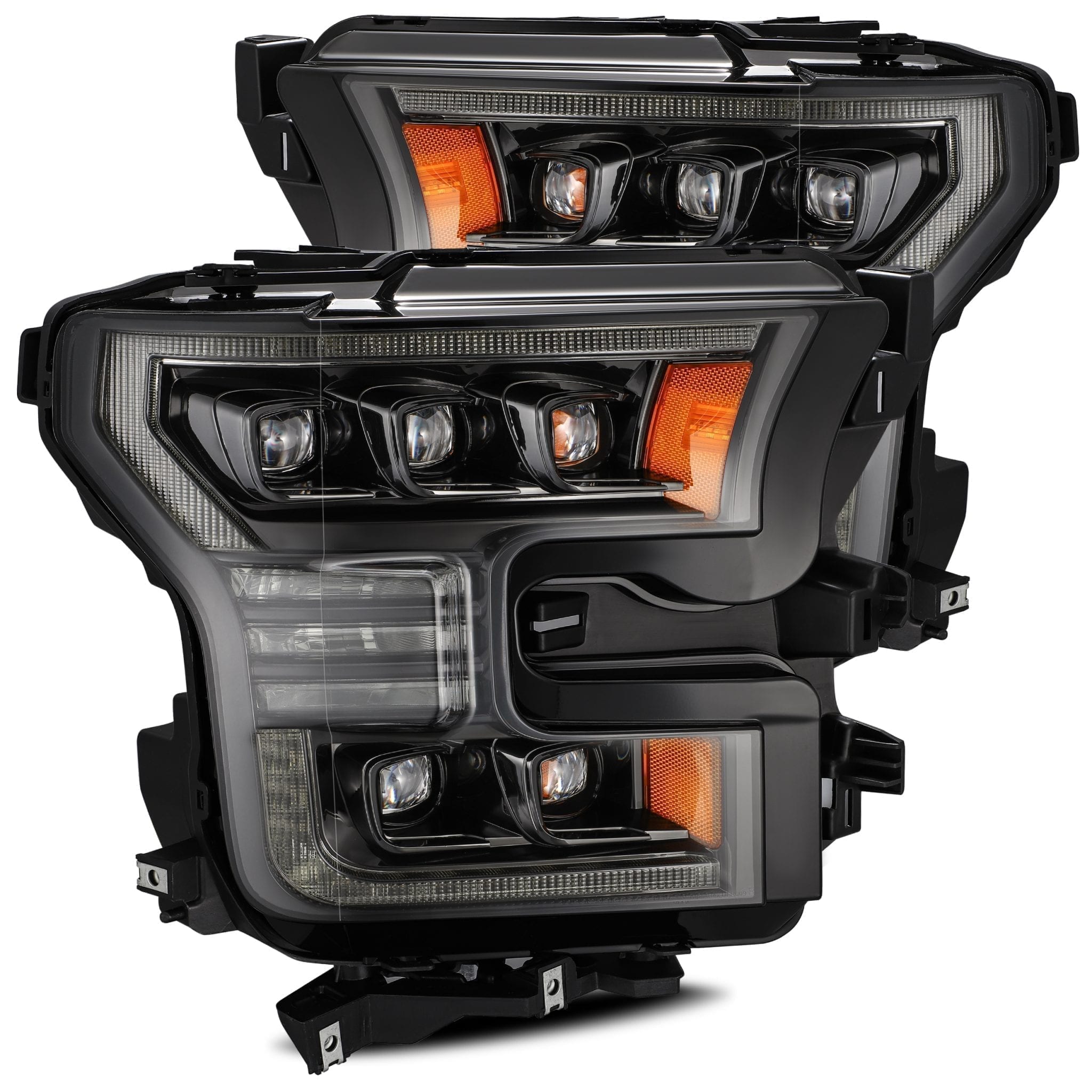15-17 Ford F150 / 17-20 F150 Raptor NOVA-Series LED Projector Headlights Alpha-Black | AlphaRex