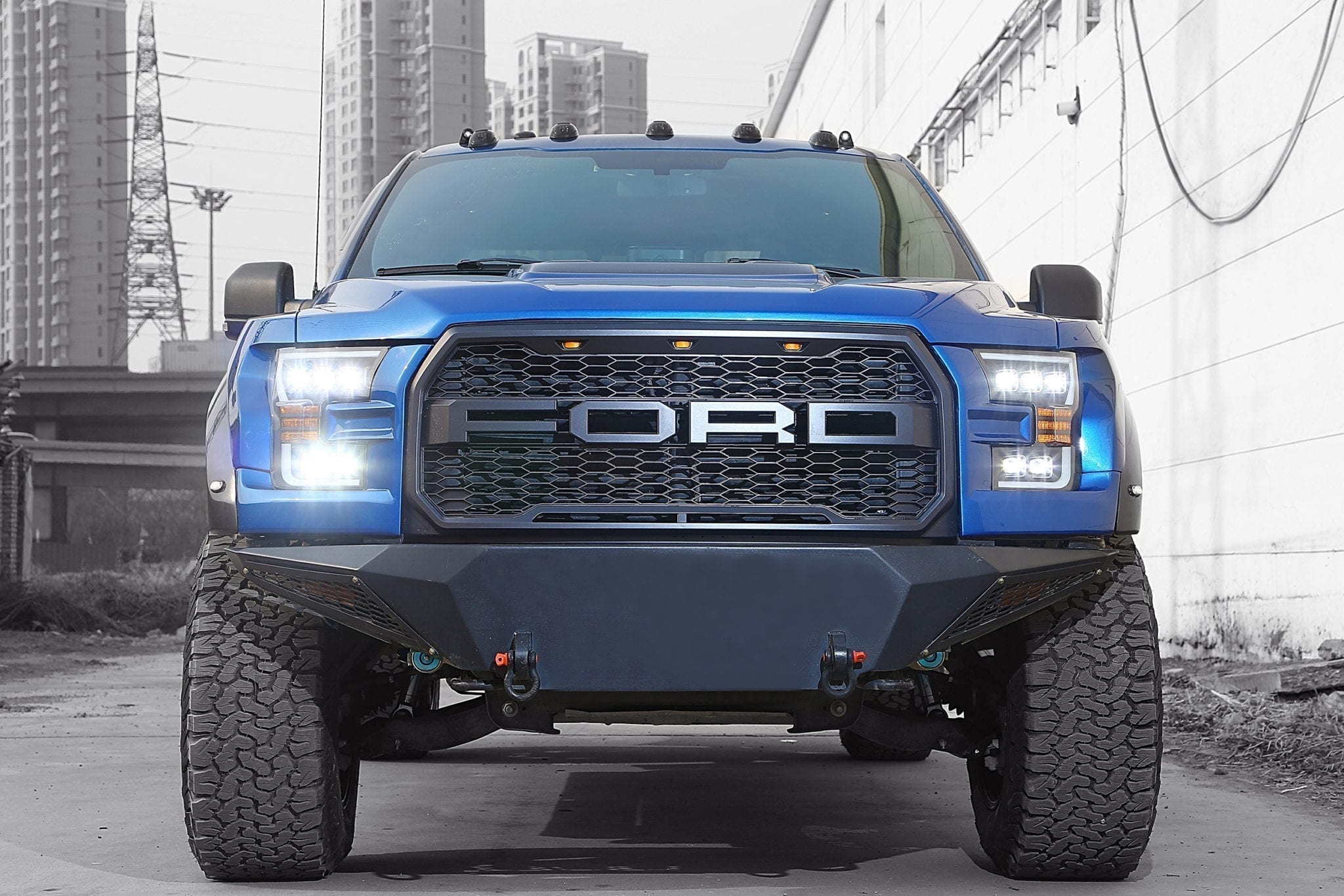 15-17 Ford F150 / 17-20 F150 Raptor NOVA-Series LED Projector Headlights Black | AlphaRex