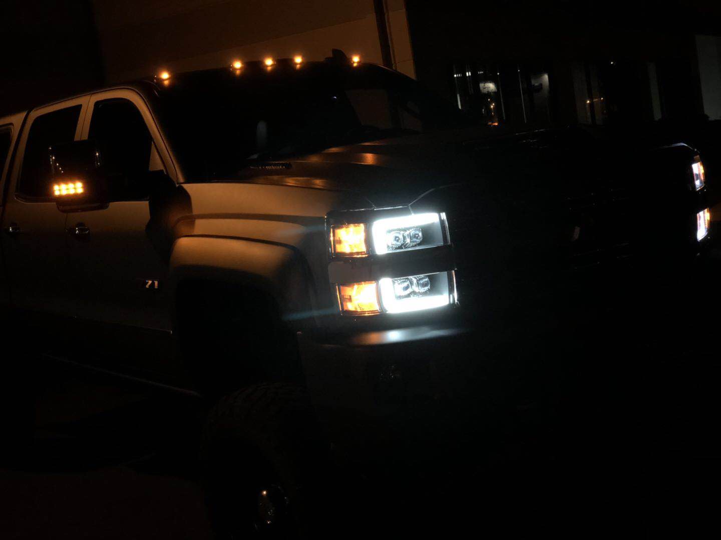 15-19 Chevrolet Silverado 2500HD/3500HD MK II NOVA-Series LED Projector Headlights Black | AlphaRex