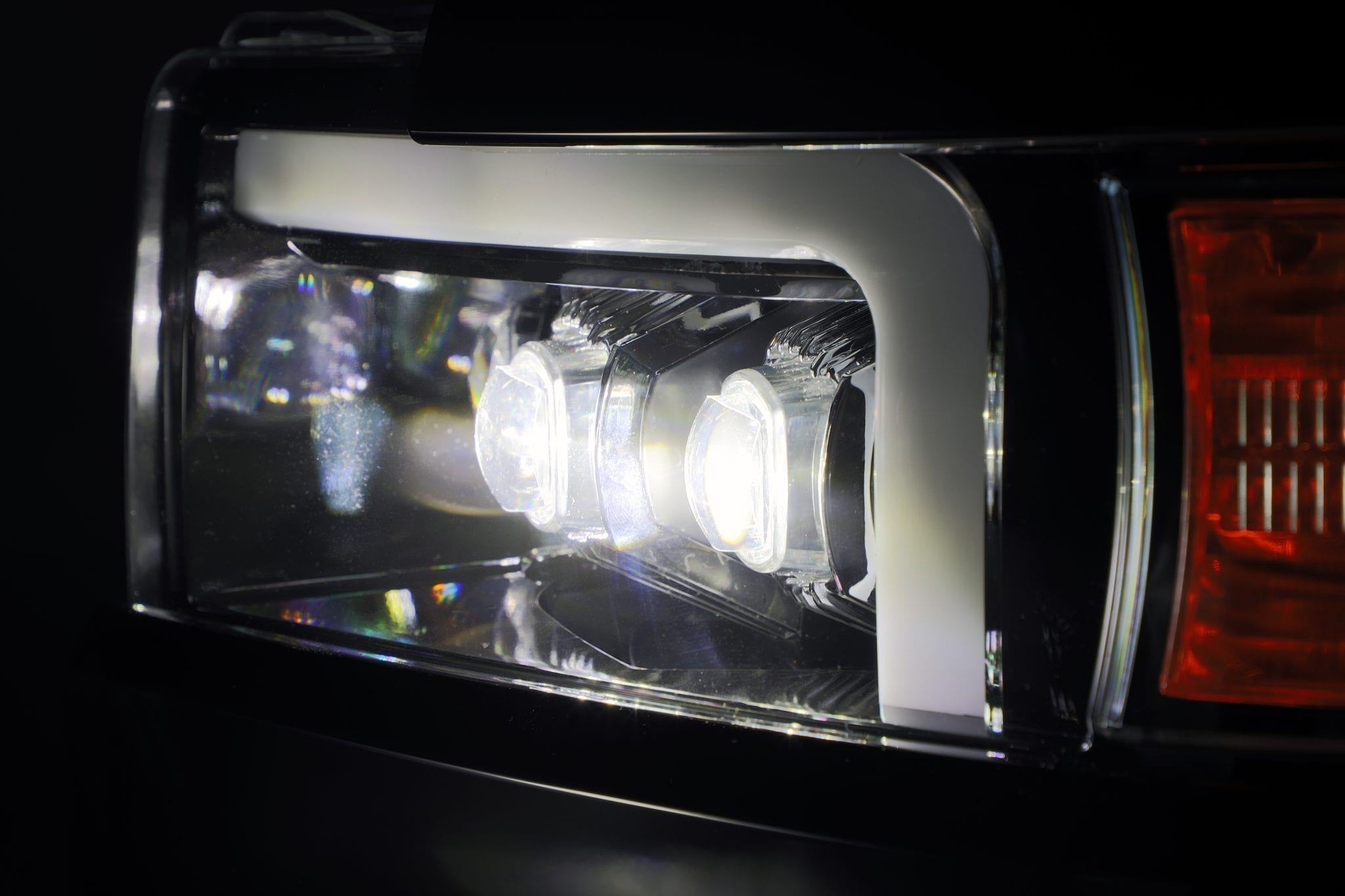 15-19 Chevrolet Silverado 2500HD/3500HD MKII NOVA-Series LED Projector Headlights Jet Black | AlphaRex