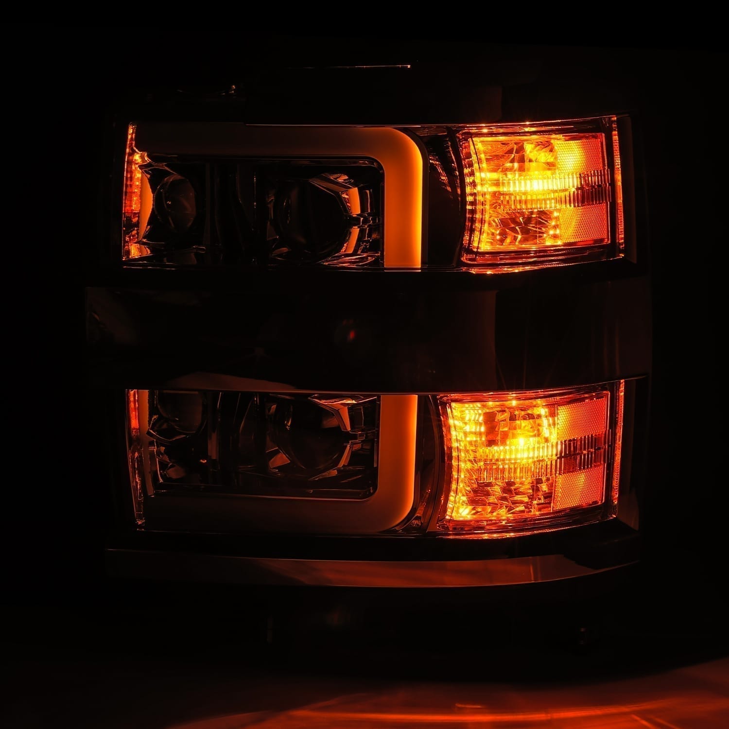 15-19 Chevrolet Silverado 2500HD/3500HD LUXX-Series LED Projector Headlights Chrome | AlphaRex