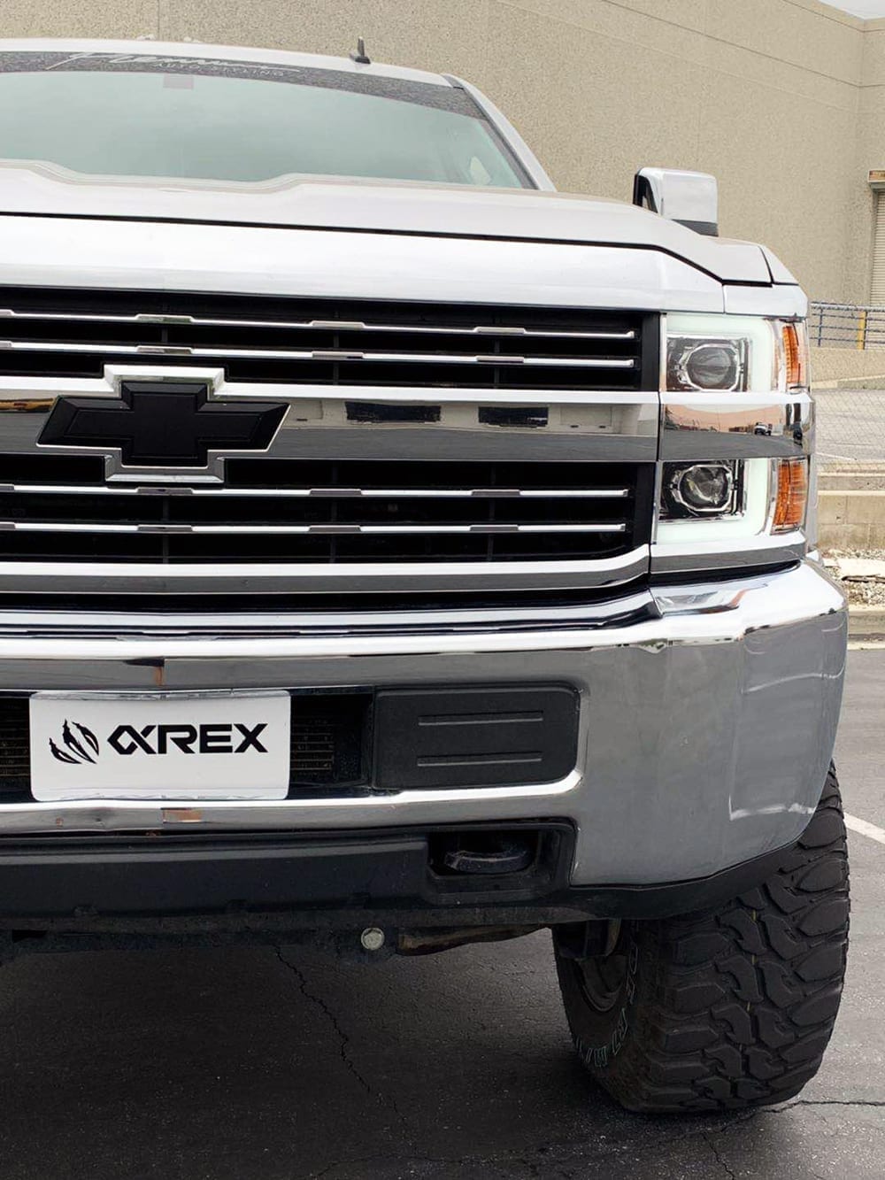 15-19 Chevrolet Silverado 2500HD/3500HD LUXX-Series LED Projector Headlights Chrome | AlphaRex