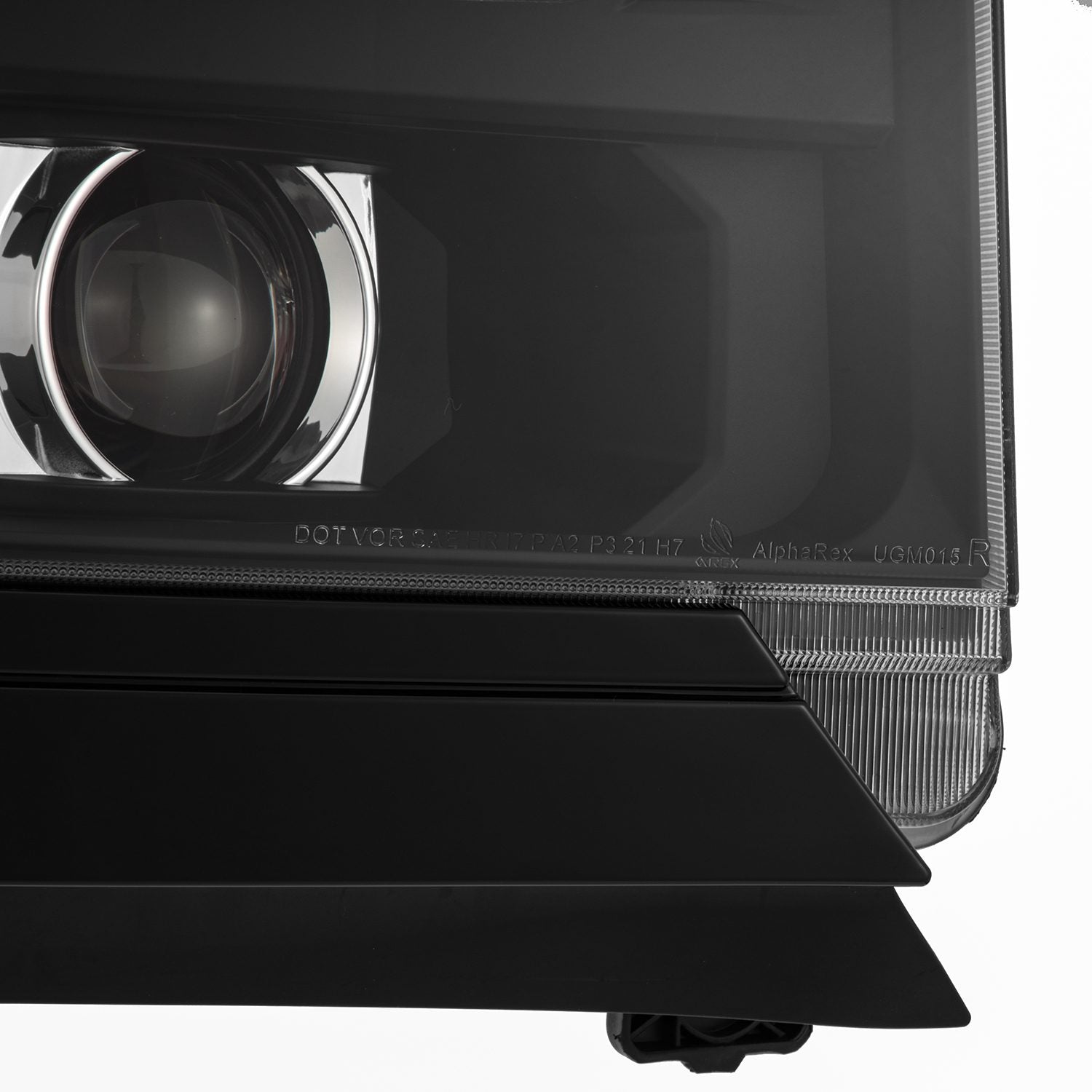 16-18 Chevrolet Silverado 1500 LUXX-Series LED Projector Headlights Black | AlphaRex