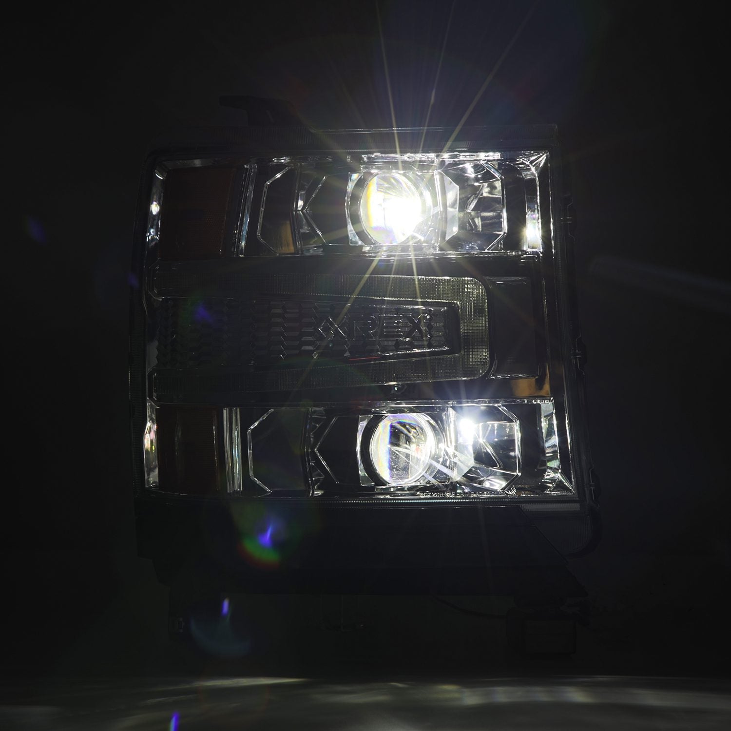 16-18 Chevrolet Silverado 1500 LUXX-Series LED Projector Headlights Chrome | AlphaRex