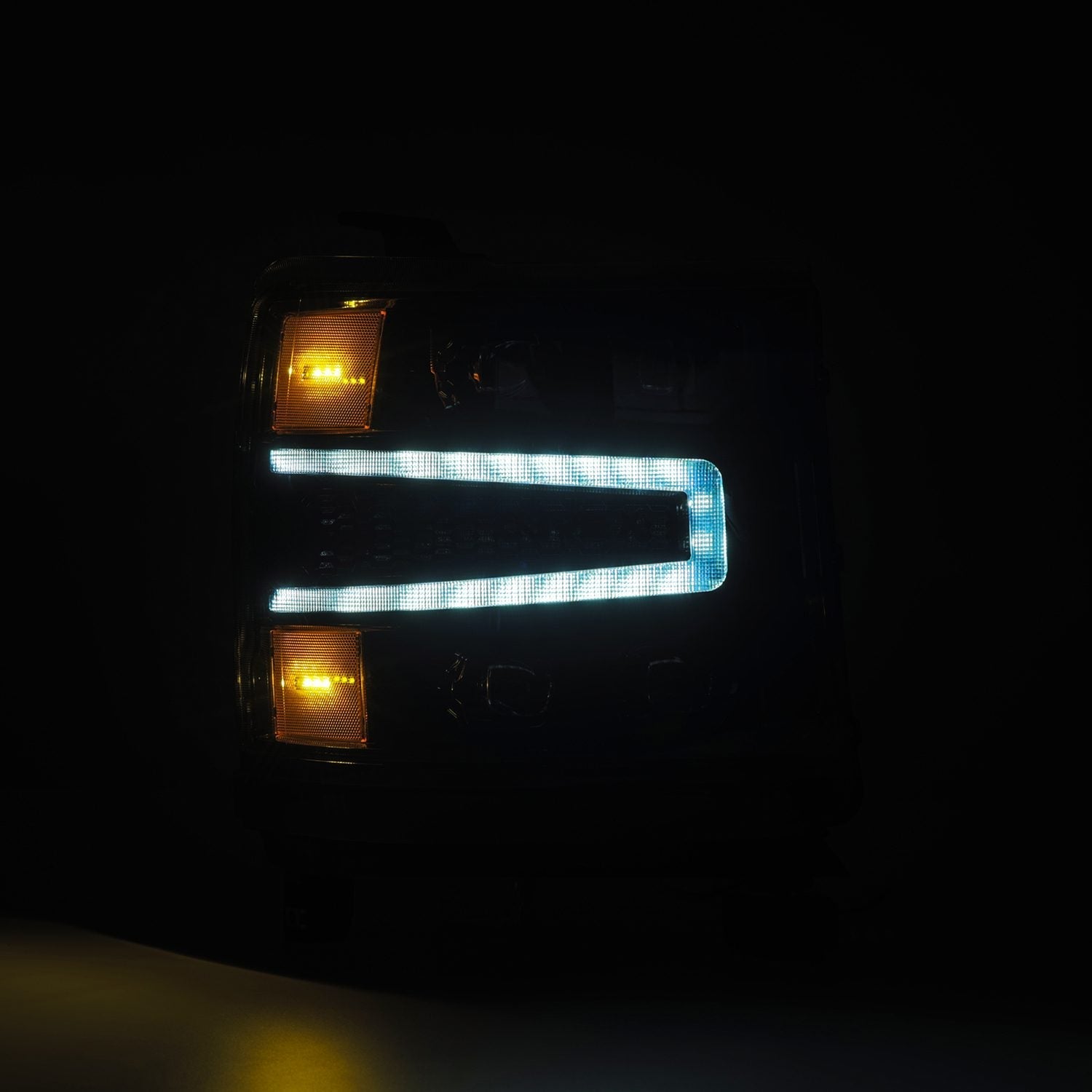 16-18 Chevrolet Silverado 1500 NOVA-Series LED Projector Headlights Alpha-Black | AlphaRex