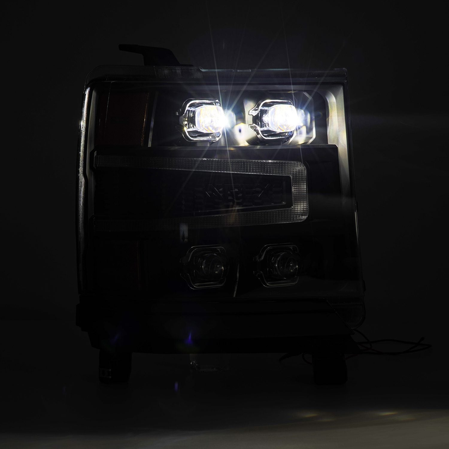 16-18 Chevrolet Silverado 1500 NOVA-Series LED Projector Headlights Black | AlphaRex