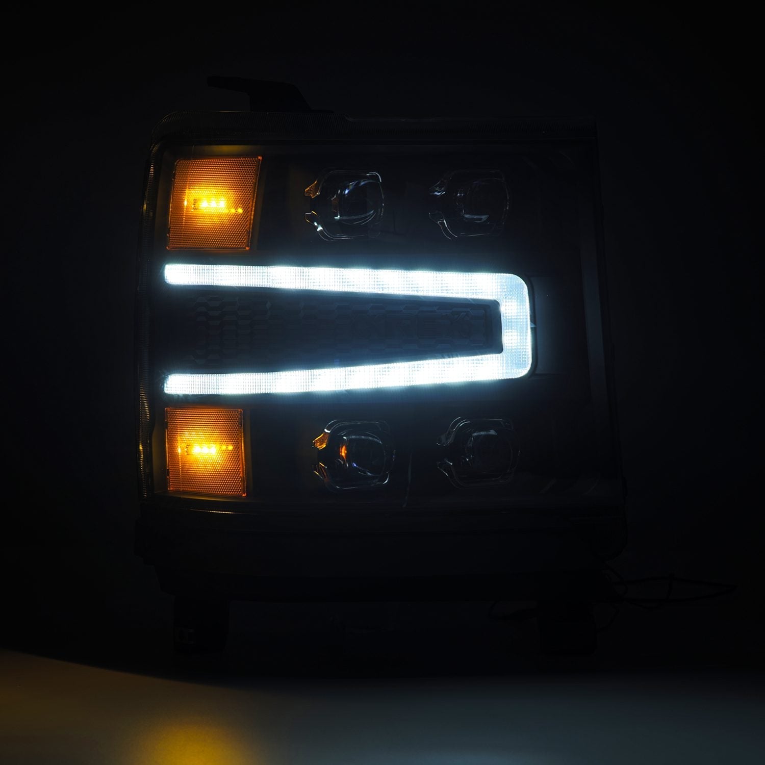 16-18 Chevrolet Silverado 1500 NOVA-Series LED Projector Headlights Black | AlphaRex