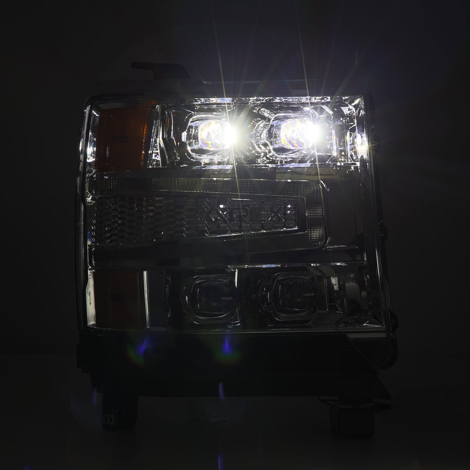 16-18 Chevrolet Silverado 1500 NOVA-Series LED Projector Headlights Chrome | AlphaRex