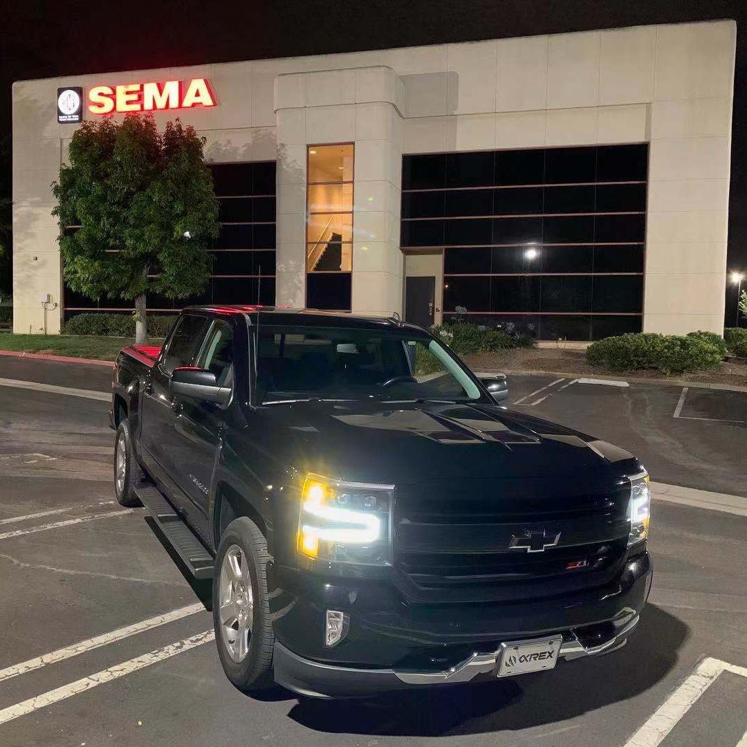 16-18 Chevrolet Silverado 1500 NOVA-Series LED Projector Headlights Chrome | AlphaRex