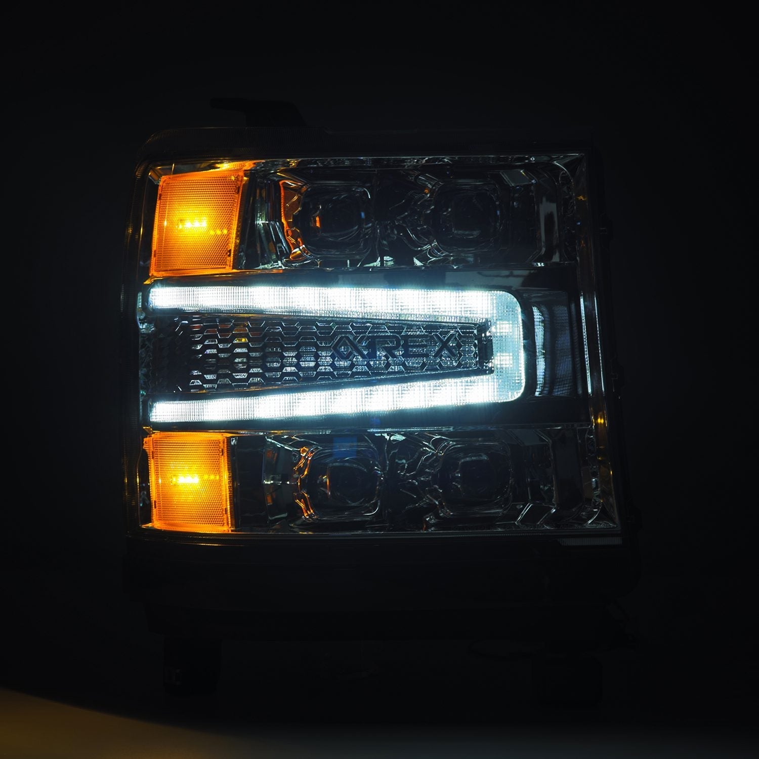 16-18 Chevrolet Silverado 1500 NOVA-Series LED Projector Headlights Chrome | AlphaRex