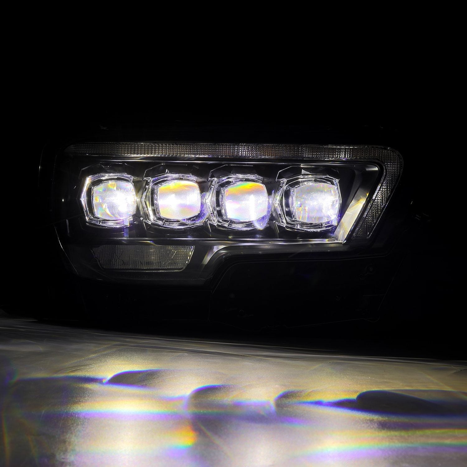 16-23 Toyota Tacoma MK II NOVA-Series LED Projector Headlights Black | AlphaRex