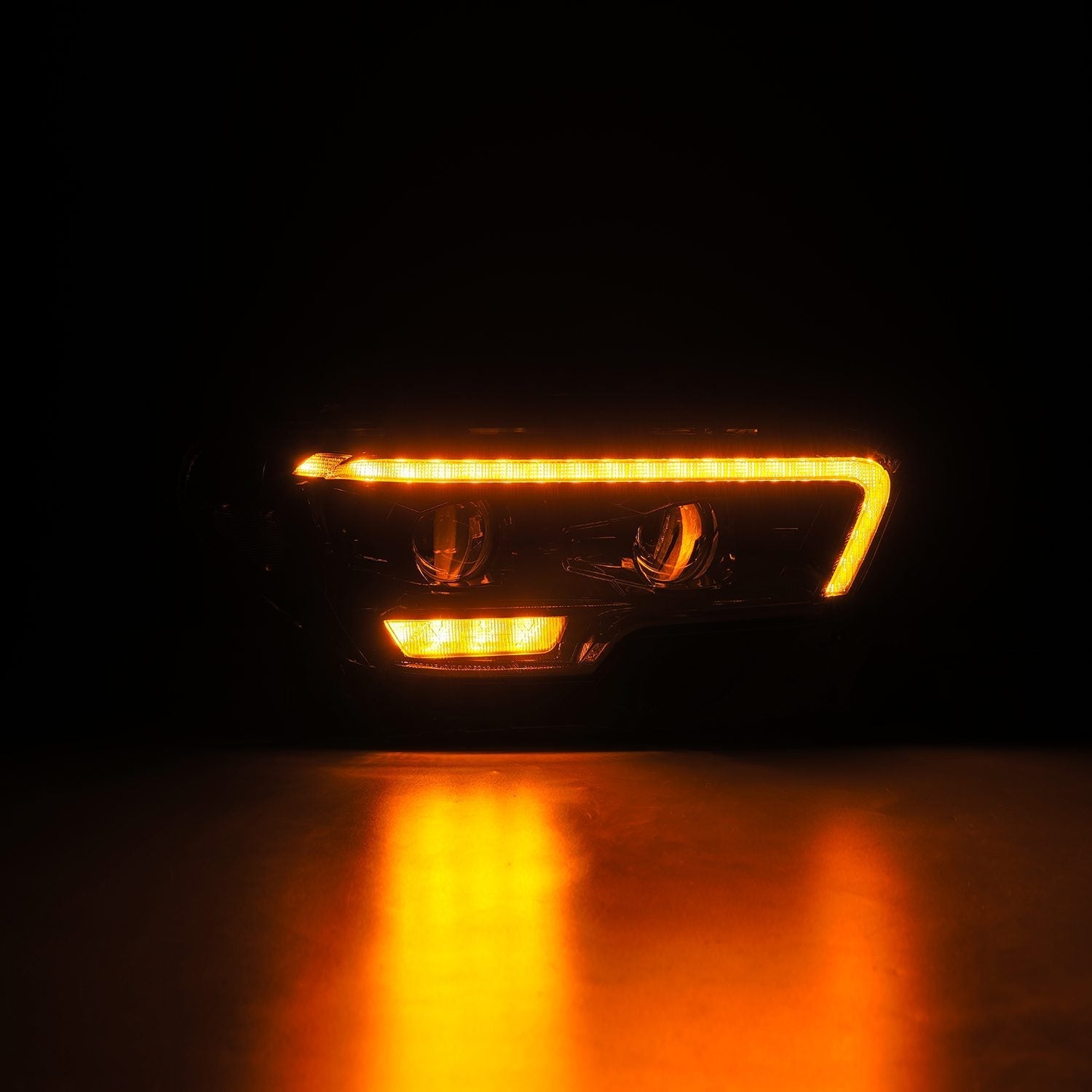 16-23 Toyota Tacoma MK II PRO-Series Halogen Projector Headlights Alpha-Black | AlphaRex