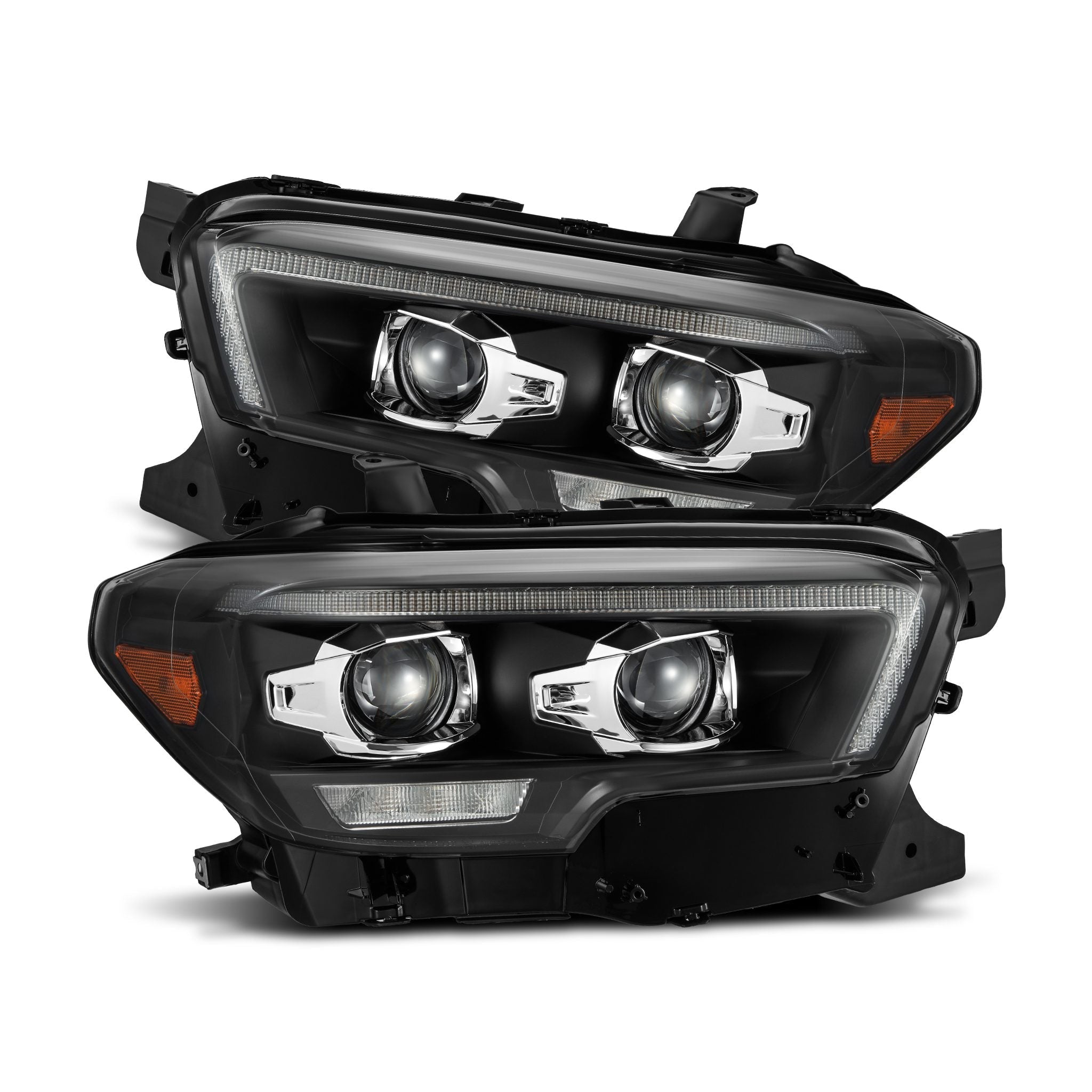 16-23 Toyota Tacoma MK II PRO-Series Halogen Projector Headlights Black | AlphaRex