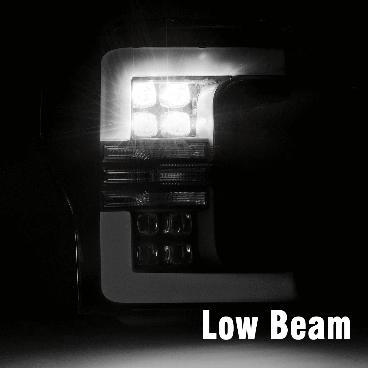 17-19 Ford Super Duty NOVA-Series LED Projector Headlights Chrome | AlphaRex