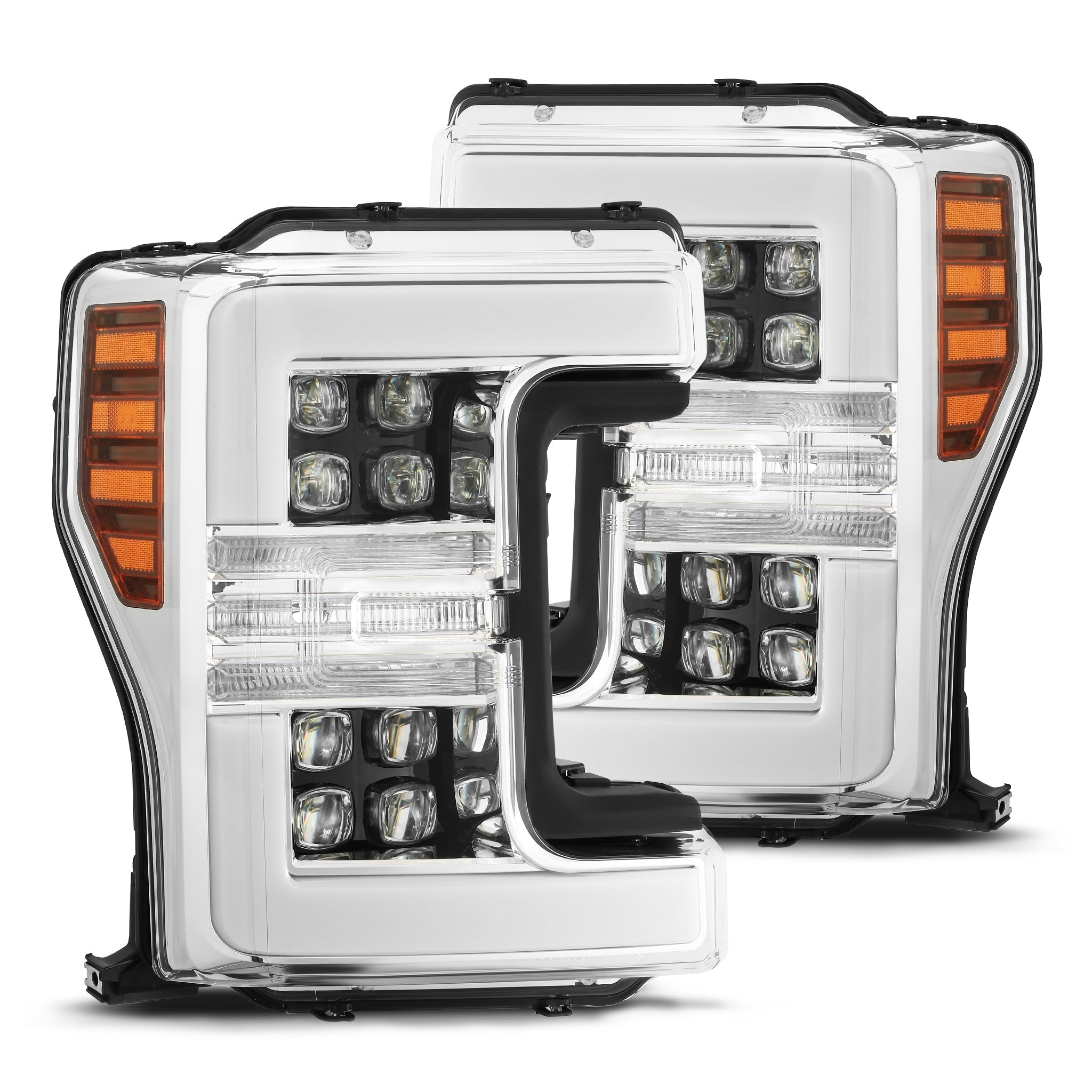 17-19 Ford Super Duty NOVA-Series LED Projector Headlights Chrome | AlphaRex