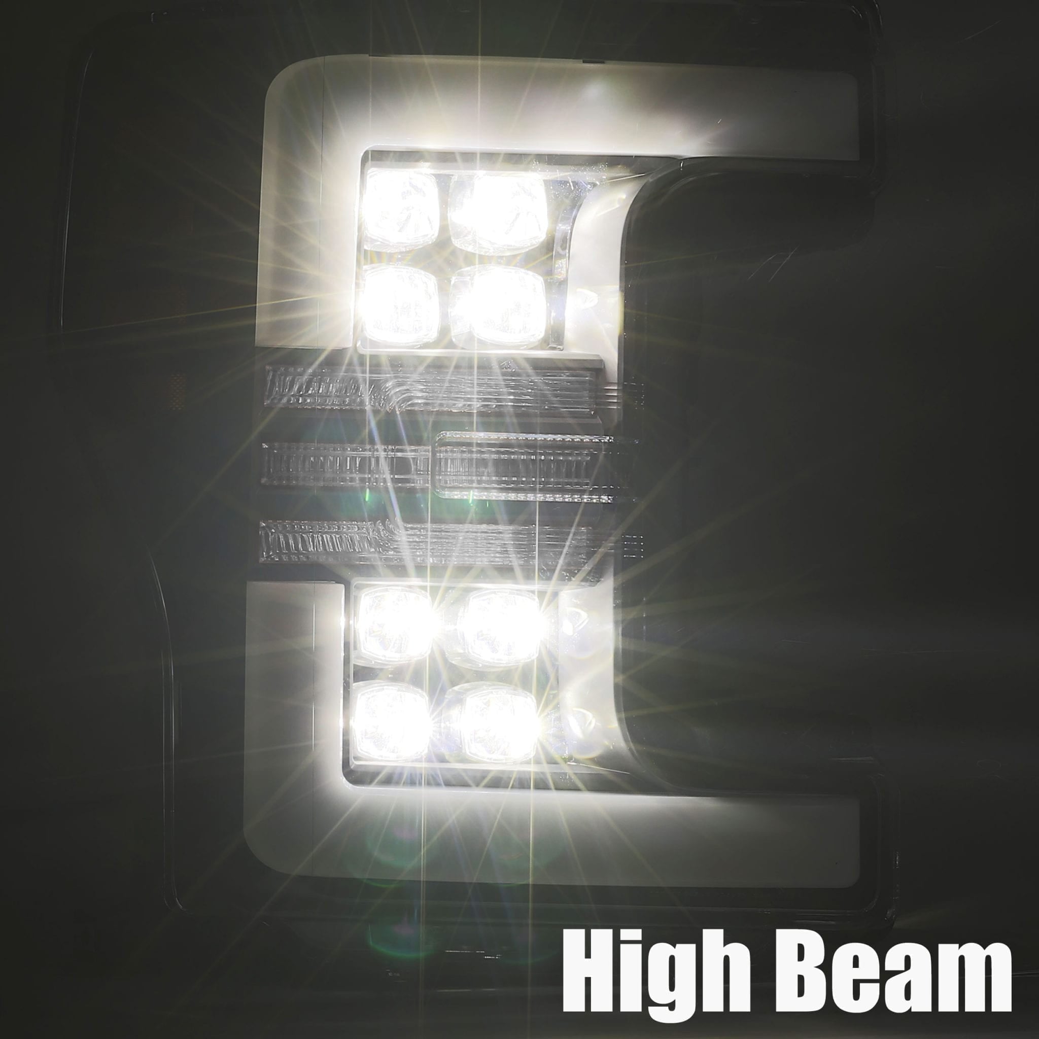 17-19 Ford Super Duty NOVA-Series LED Projector Headlights Chrome | AlphaRex