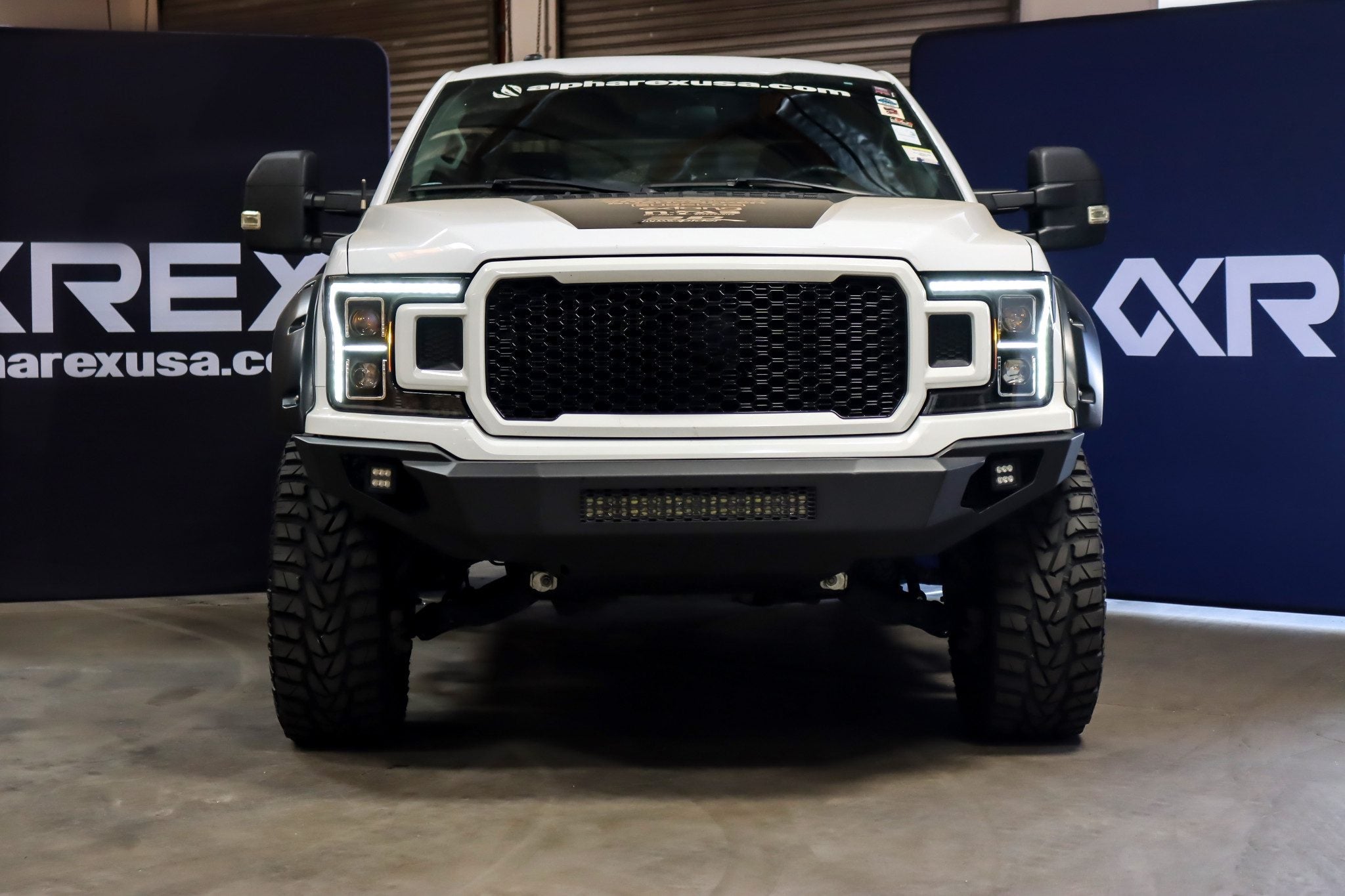 18-20 Ford F150 (MK II 14th Gen Style) LUXX-Series LED Projector Headlights Black | AlphaRex