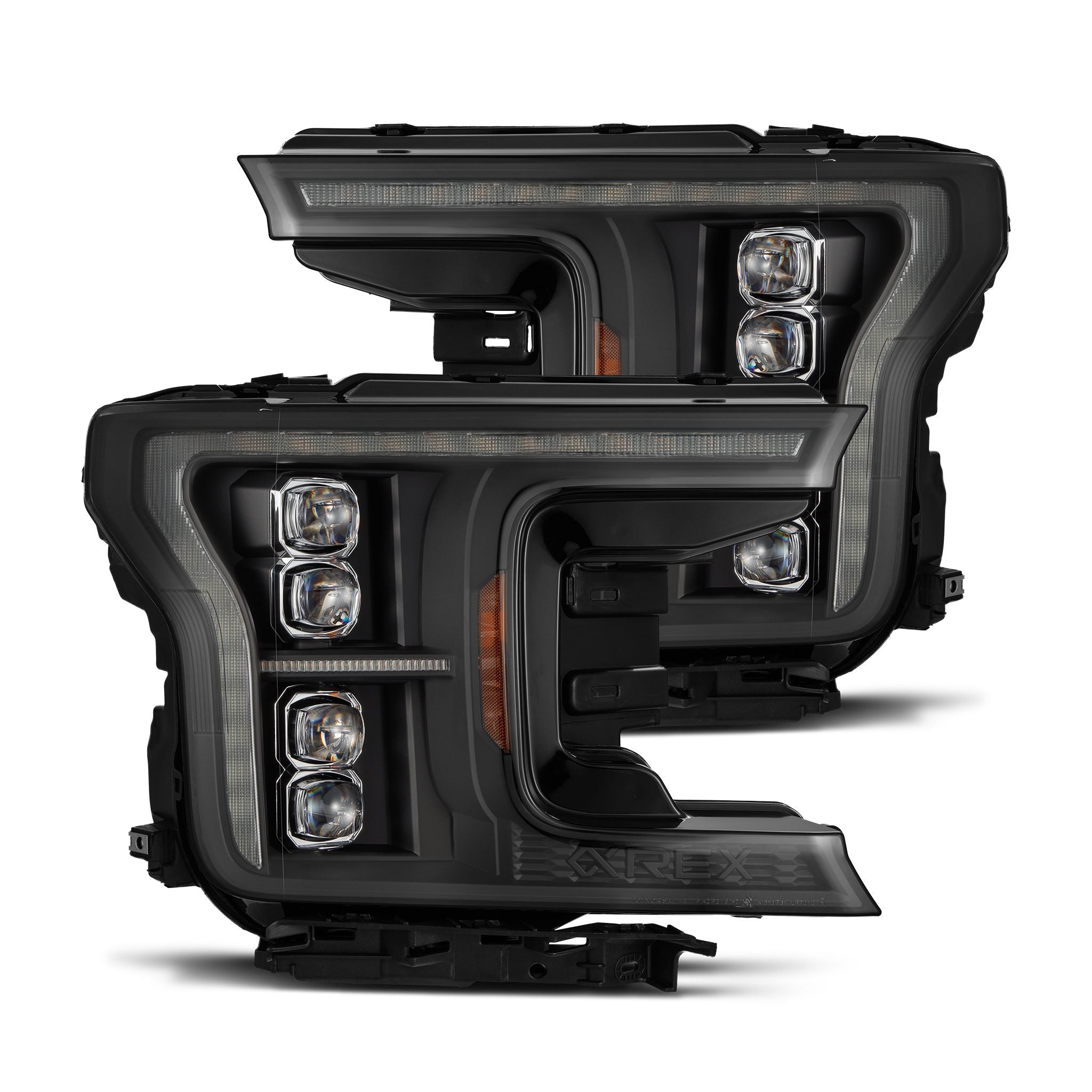 18-20 Ford F150 (MK II 14th Gen Style) NOVA-Series LED Projector Headlights Black | AlphaRex