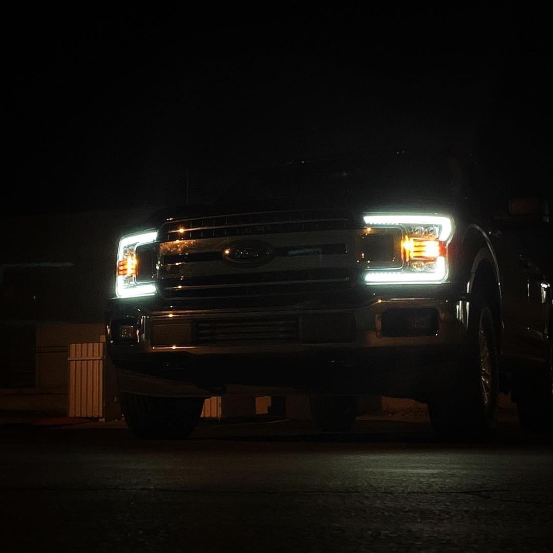 18-20 Ford F150 NOVA-Series LED Projector Headlights Black | AlphaRex