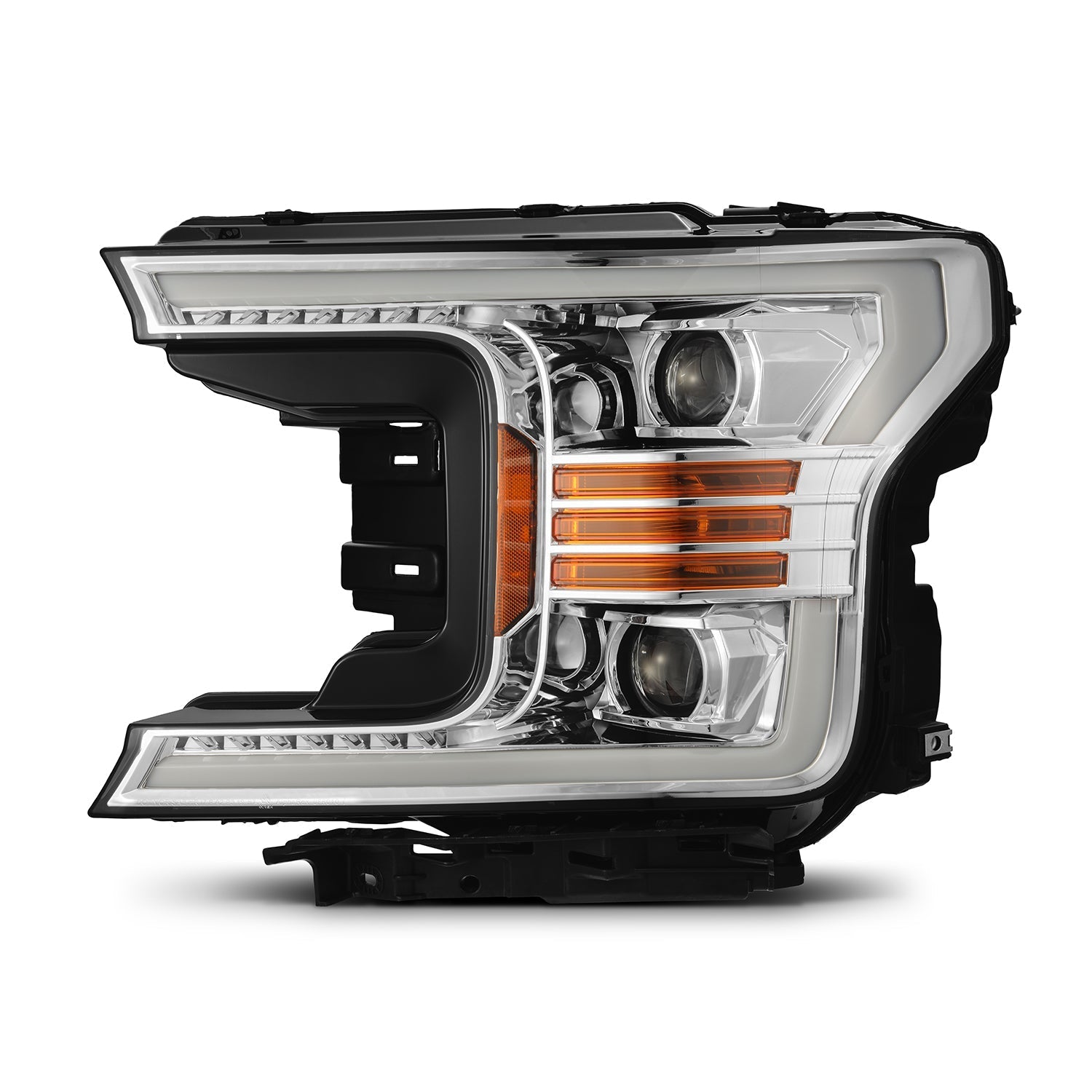 18-20 Ford F150 PRO-Series Halogen Projector Headlights Chrome | AlphaRex