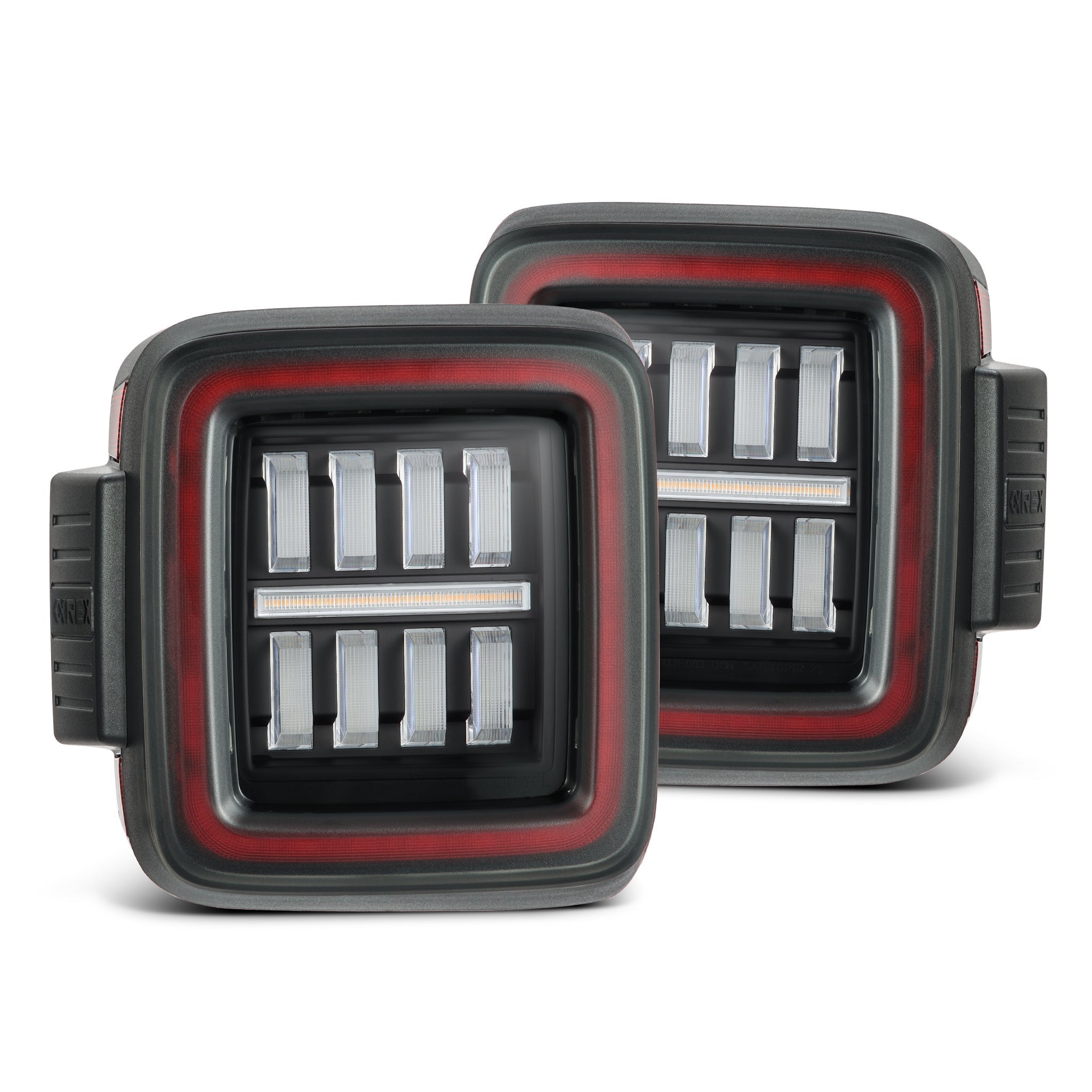 18-25 Jeep Wrangler JL NOVA-Series Prismatic LED Tail Lights Black-Red | AlphaRex