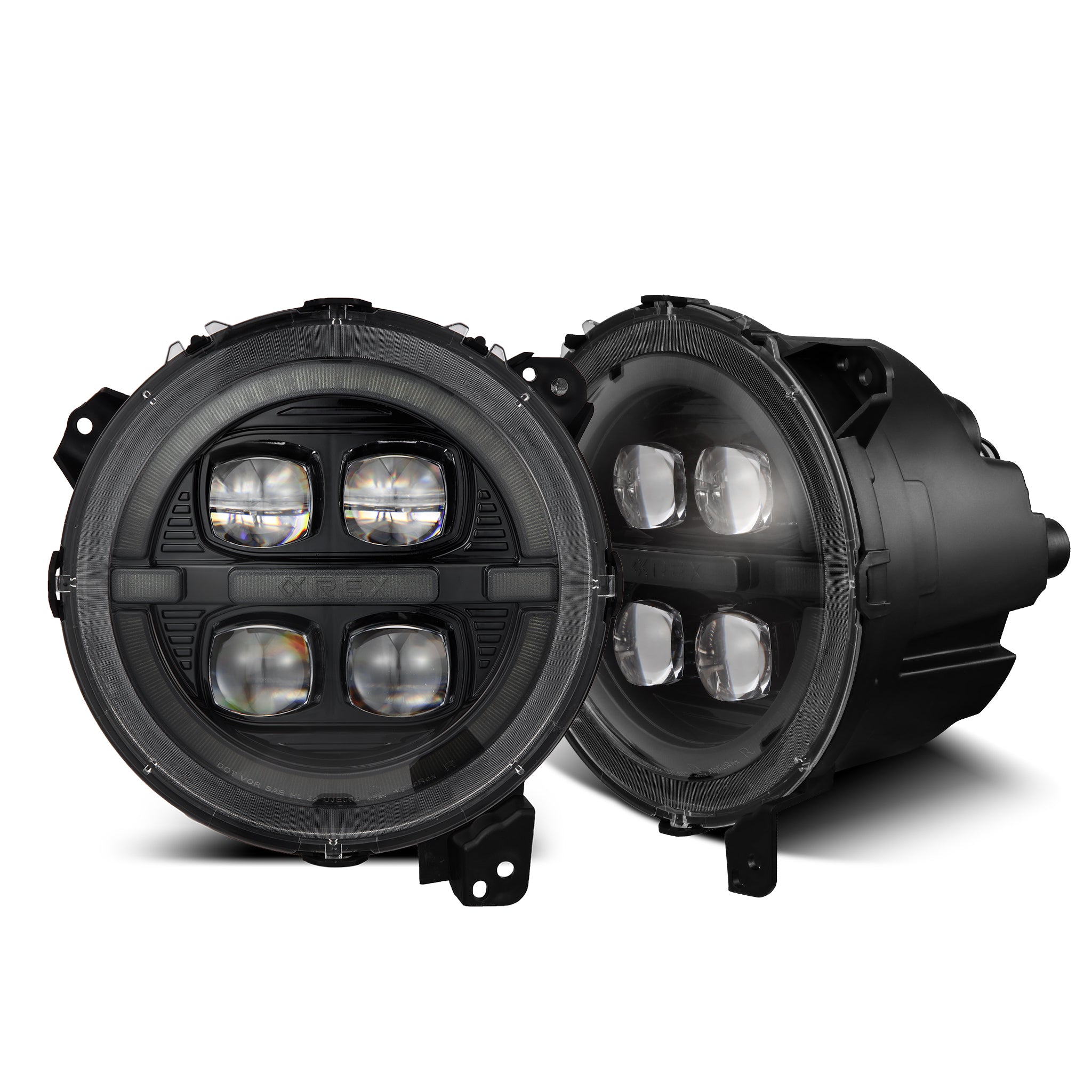 18-25 Jeep Wrangler JL/Gladiator JT NOVA-Series LED Projector Headlights Alpha-black | AlphaRex