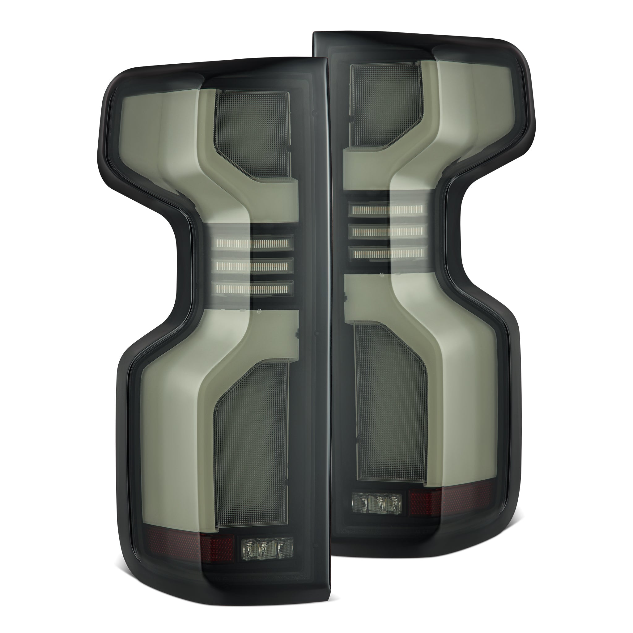 19-25 Chevrolet Silverado 1500 / 20-25 Silverado 2500HD/3500HD LUXX-Series LED Tail Lights Black | AlphaRex