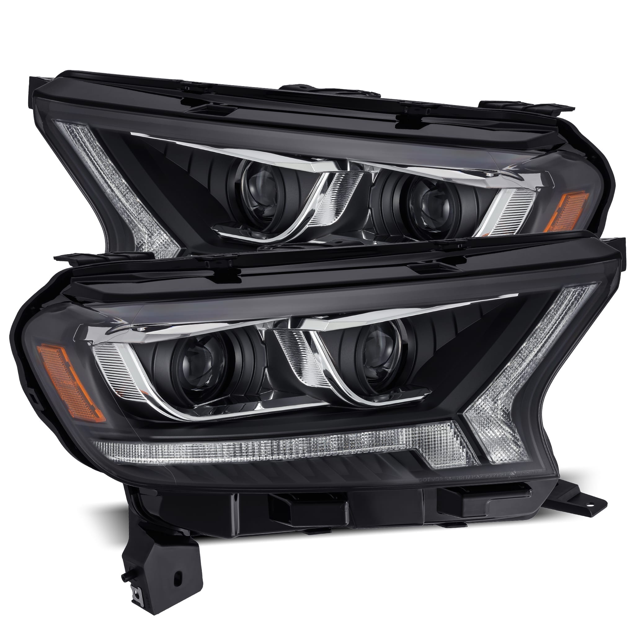 19-23 Ford Ranger LUXX-Series LED Projector Headlights Black | AlphaRex