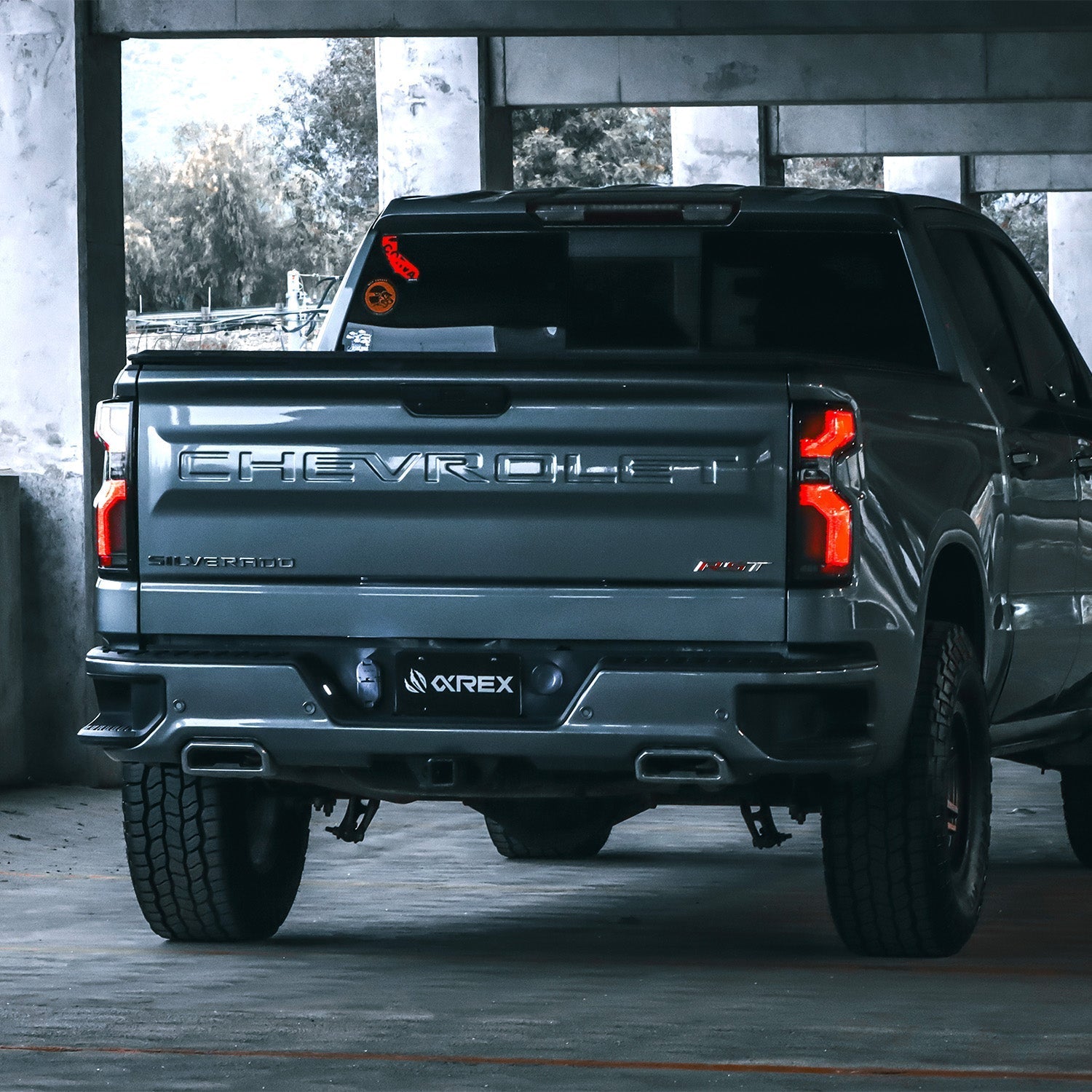 19-25 Chevrolet Silverado 1500 / 20-25 Silverado 2500HD/3500HD LUXX-Series LED Tail Lights Alpha-Black | AlphaRex