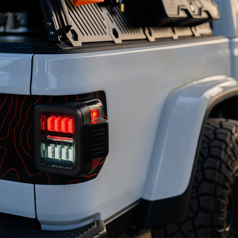 19-25 Jeep Gladiator JT NOVA-Series Prismatic LED Tail Lights Alpha-Black | AlphaRex