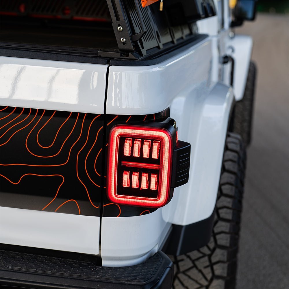 19-25 Jeep Gladiator JT NOVA-Series Prismatic LED Tail Lights Alpha-Black | AlphaRex