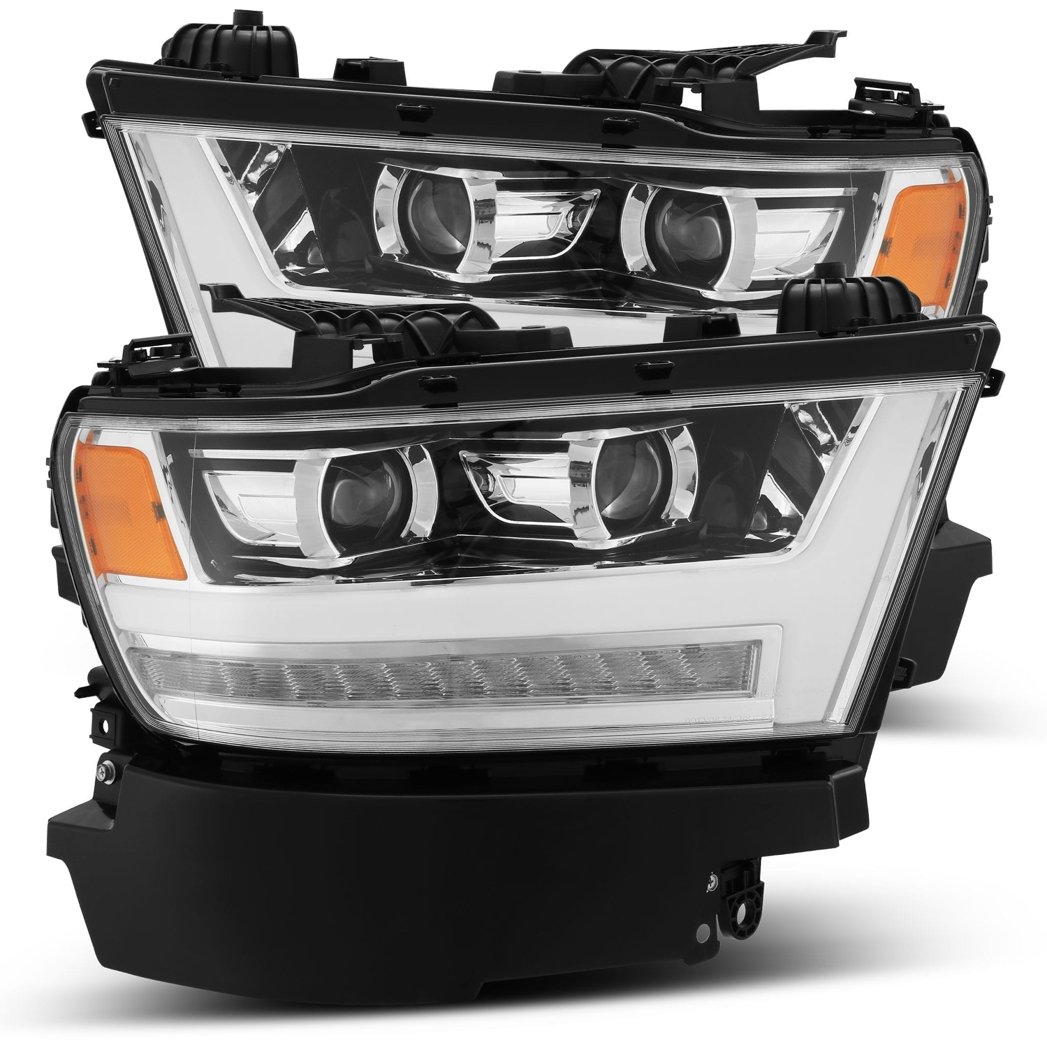 19-24 Ram 1500 LUXX-Series LED Projector Headlights Chrome | AlphaRex