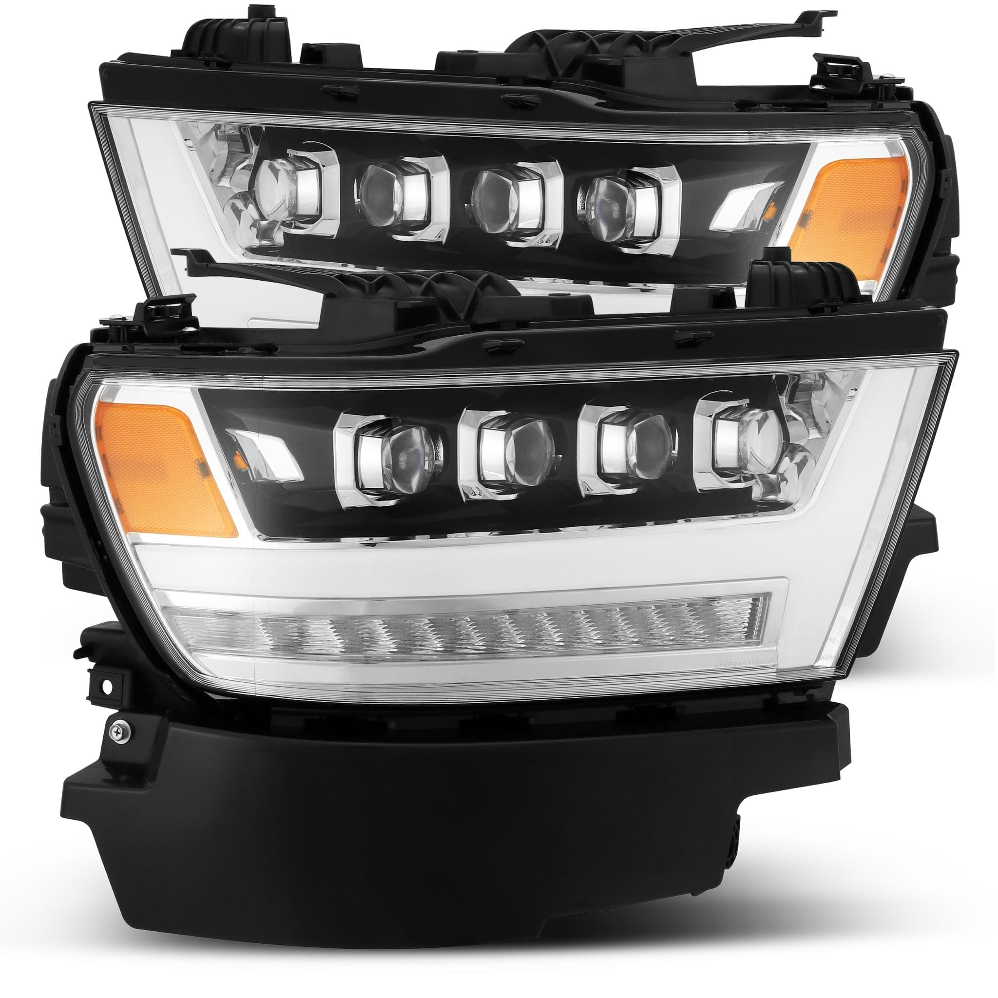 19-24 Ram 1500 NOVA-Series LED Projector Headlights Chrome | AlphaRex