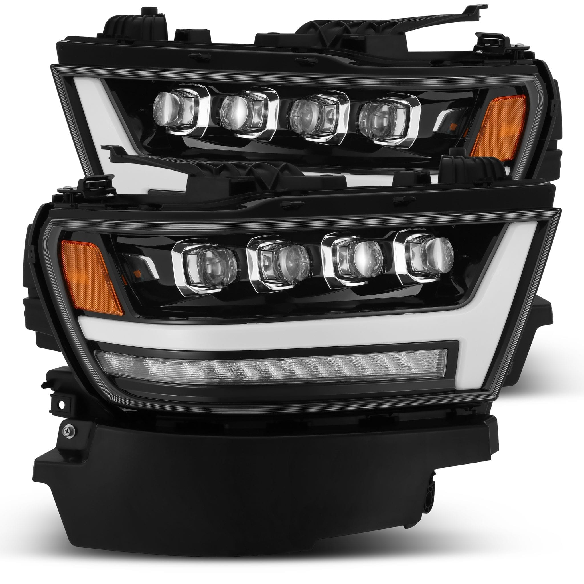 19-24 Ram 1500 NOVA-Series LED Projector Headlights Jet Black | AlphaRex