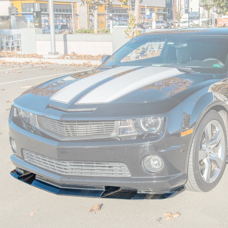 Chevrolet Camaro 5th Gen SS ZL1 Conversion Primer Black Carbon Fiber Front Lip Splitter 2010-2013