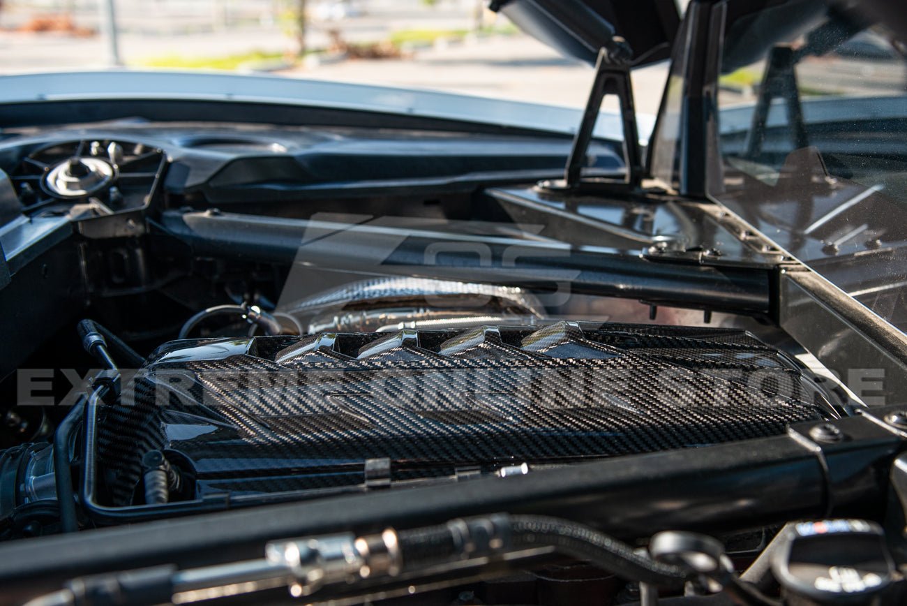 Chevrolet Corvette C8 Carbon Fiber Engine Cover Bay Panel Insert Coupe 2020-2024