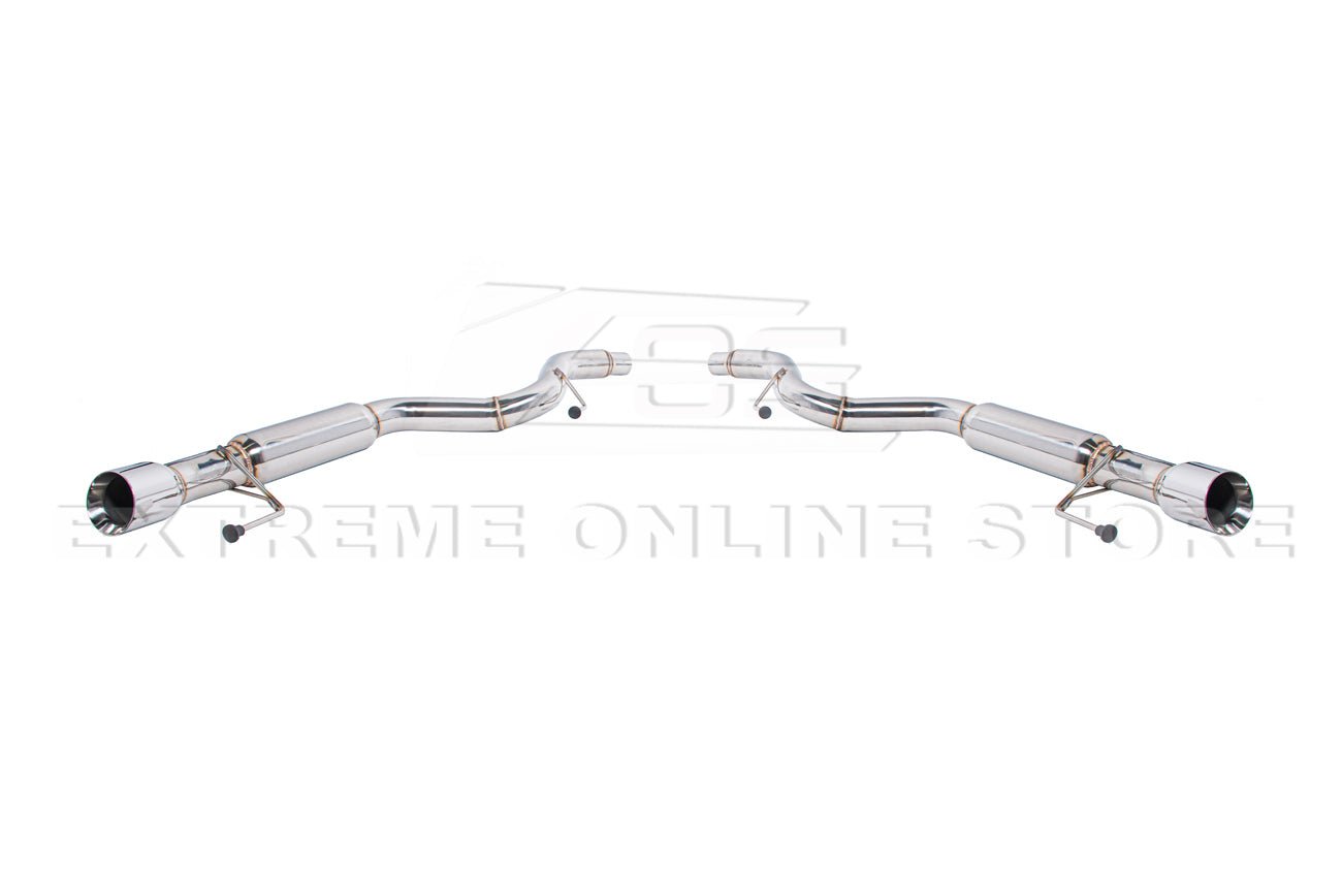 Ford Mustang S550 Axle Back Exhaust System Extreme Muffler 4 Inch Tips 2015-2023